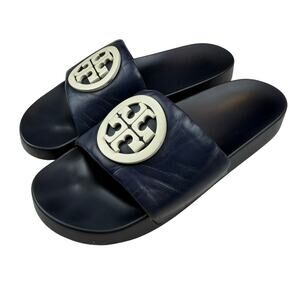 Tory Burch Lina Slide Nappa Leather Sandal Size 9